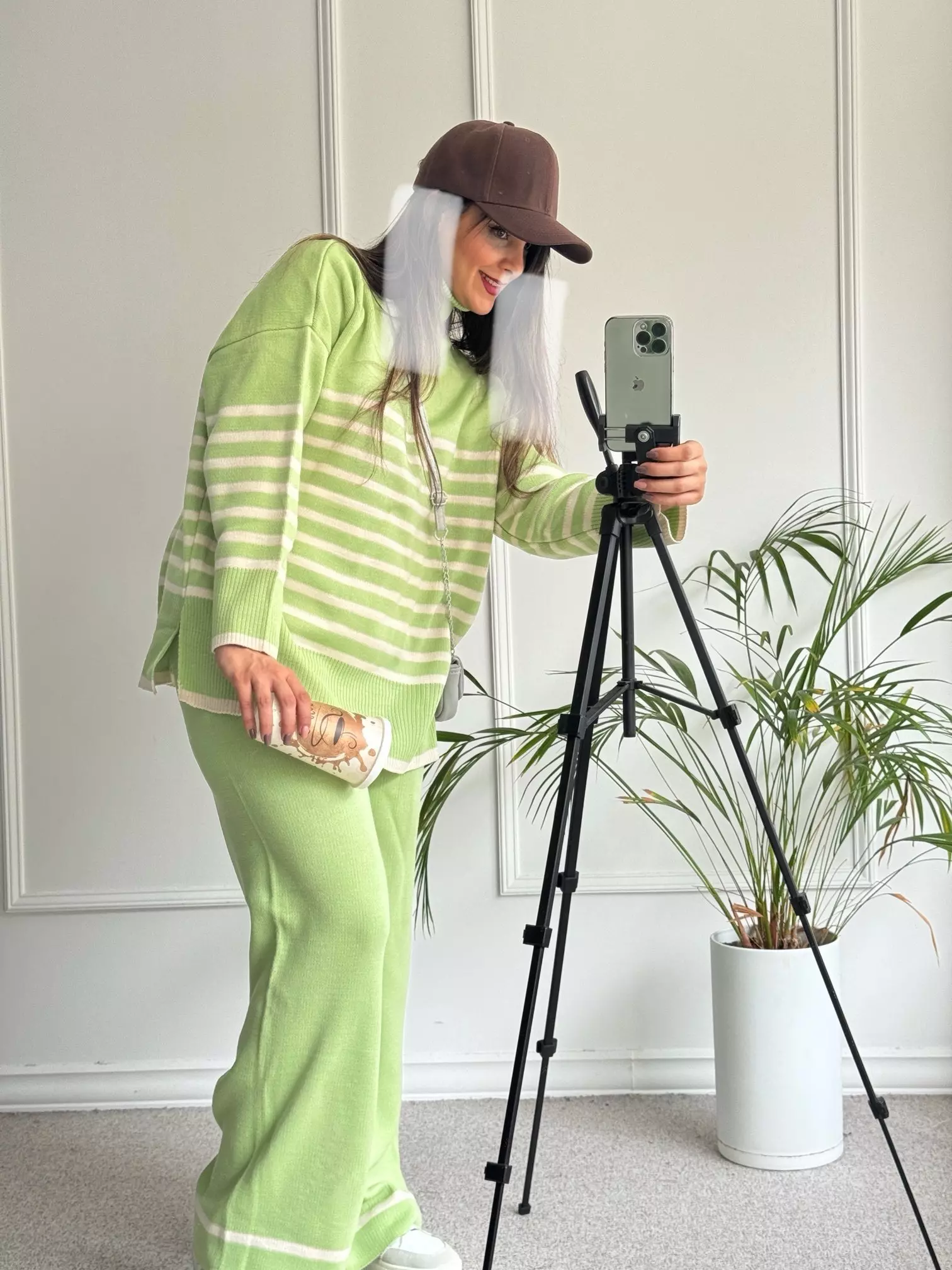 ست مانتو شلوار بافت نیکی